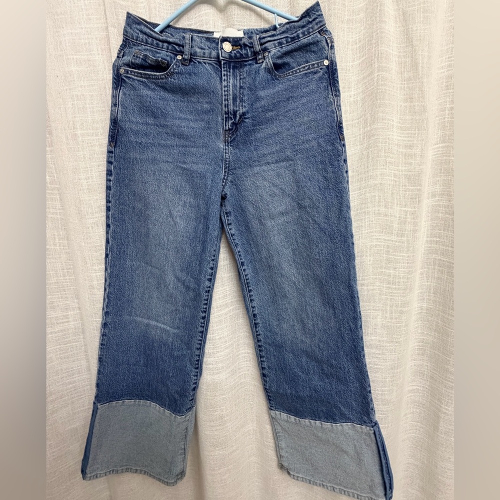 Habitual wide leg ankle w/contrast
